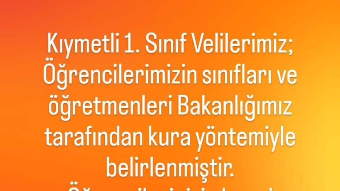 1. SINIF ÖĞRETMENLERİMİZ VE ŞUBELERİMİZ  BELİRLENMİŞTİR